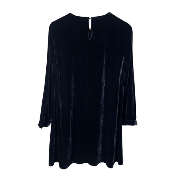 Eileen Fisher Velvet Crew Neck Dress Black Size XXS - Picture 8 of 12